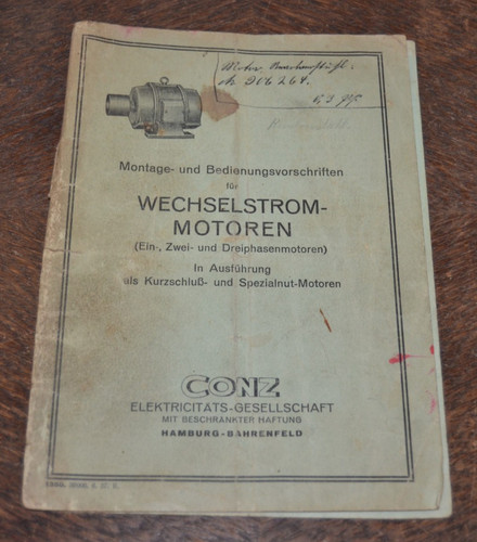 Bedienungsvorschrift 1937